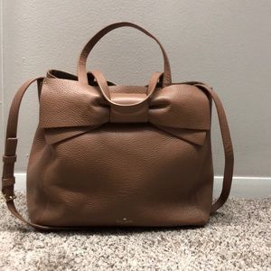 Kate spade oversized bow handbag- dark nude